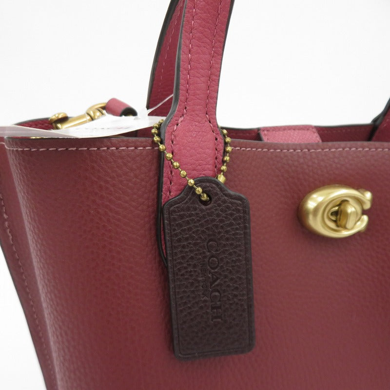 COACH | コーチ ウィロウ トート 24 ハンドバッグ F2378-C8561 ボルドー/バーガンディー【瀬戸大橋店】