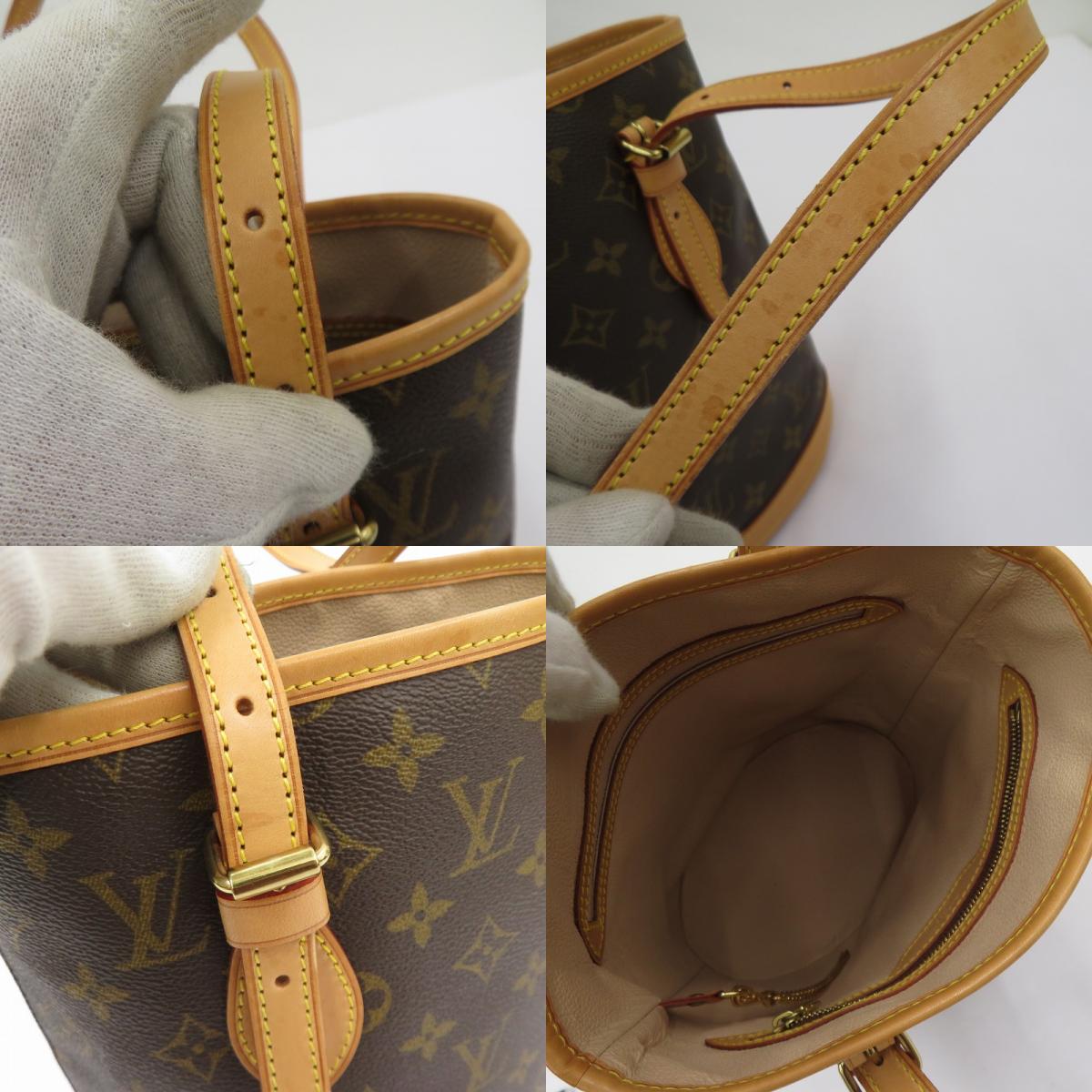 LOUIS VUITTON | ルイ・ヴィトン モノグラム バケット PM トートバッグ M42238 ブラウン【瀬戸大橋店】
