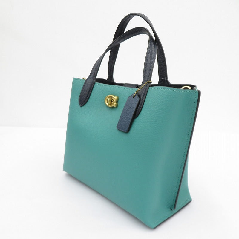 COACH | コーチ ウィロウ トート 24 カラーブロック 2way その他バッグ L2239-C8561 グリーン【瀬戸大橋店】