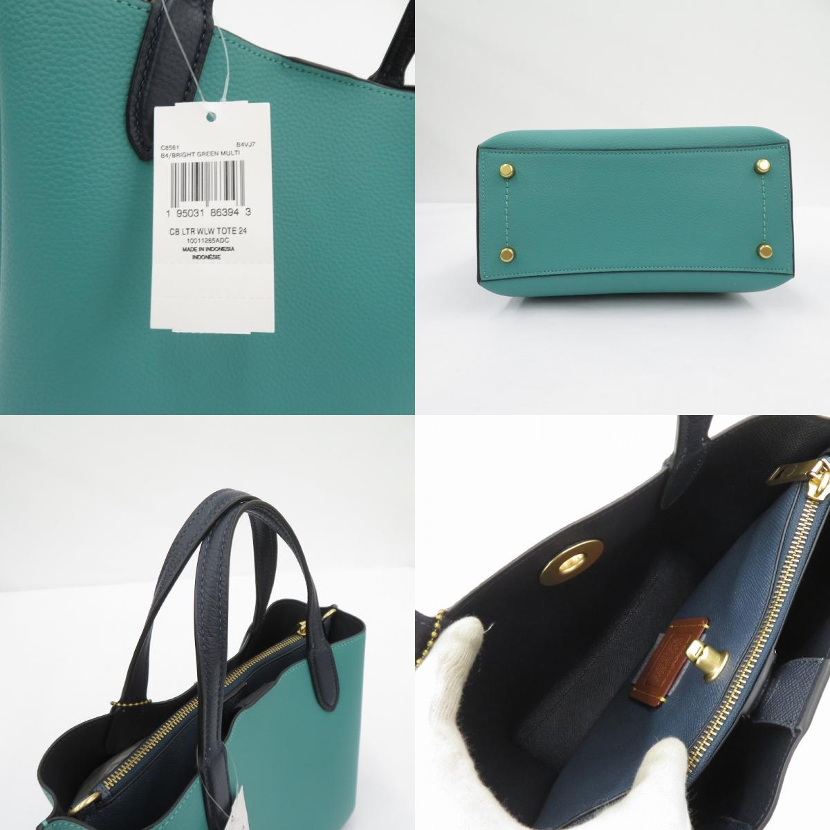 COACH | コーチ ウィロウ トート 24 カラーブロック 2way その他バッグ L2239-C8561 グリーン【瀬戸大橋店】