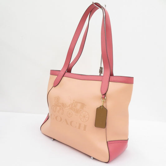 COACH | コーチ カラーブロック ウィズ ホース アンド キャリッジ トートバッグ A2254-C5676 ピンク【瀬戸大橋店】