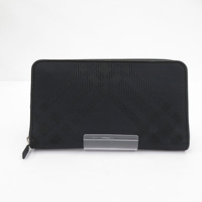 BURBERRY | バーバリー ラージチェックジャガードジップウォレット 長財布 8080725/A1189 ブラック【瀬戸大橋店】