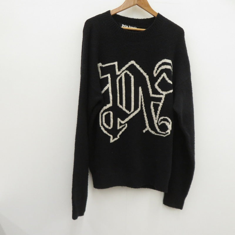 Palm Angels | パームエンジェルス モノグラムロゴ 24AW セーター PMHE054F24KNI001 ブラック サイズ：M【瀬戸大橋店】