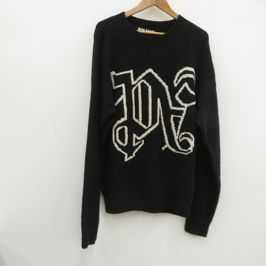 Palm Angels | パームエンジェルス モノグラムロゴ 24AW セーター PMHE054F24KNI001 ブラック サイズ：M【瀬戸大橋店】
