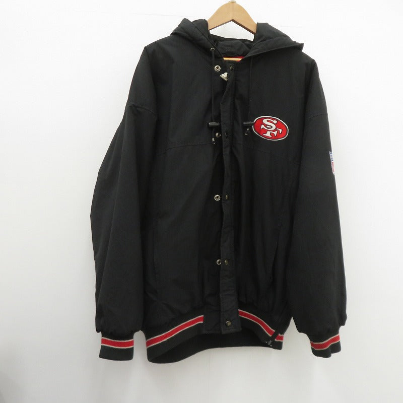 STARTER | スターター NFL 49ERS 中綿ジャケット ブラック サイズ：L【瀬戸大橋店】