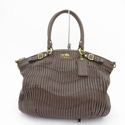 COACH | コーチ マディソン レザー リンジー サッチェル ハンドバッグ G1282-18643 ブラウン【瀬戸大橋店】