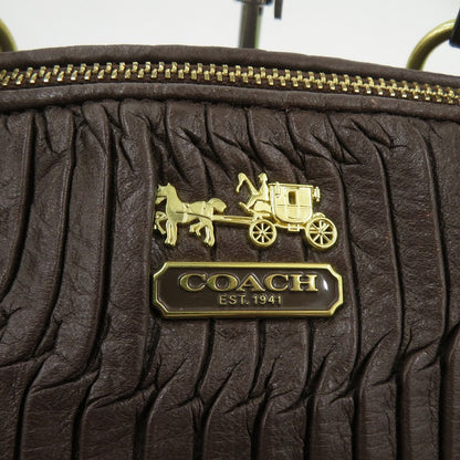 COACH | コーチ マディソン レザー リンジー サッチェル ハンドバッグ G1282-18643 ブラウン【瀬戸大橋店】