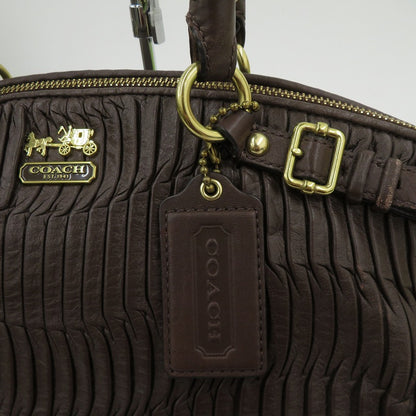 COACH | コーチ マディソン レザー リンジー サッチェル ハンドバッグ G1282-18643 ブラウン【瀬戸大橋店】