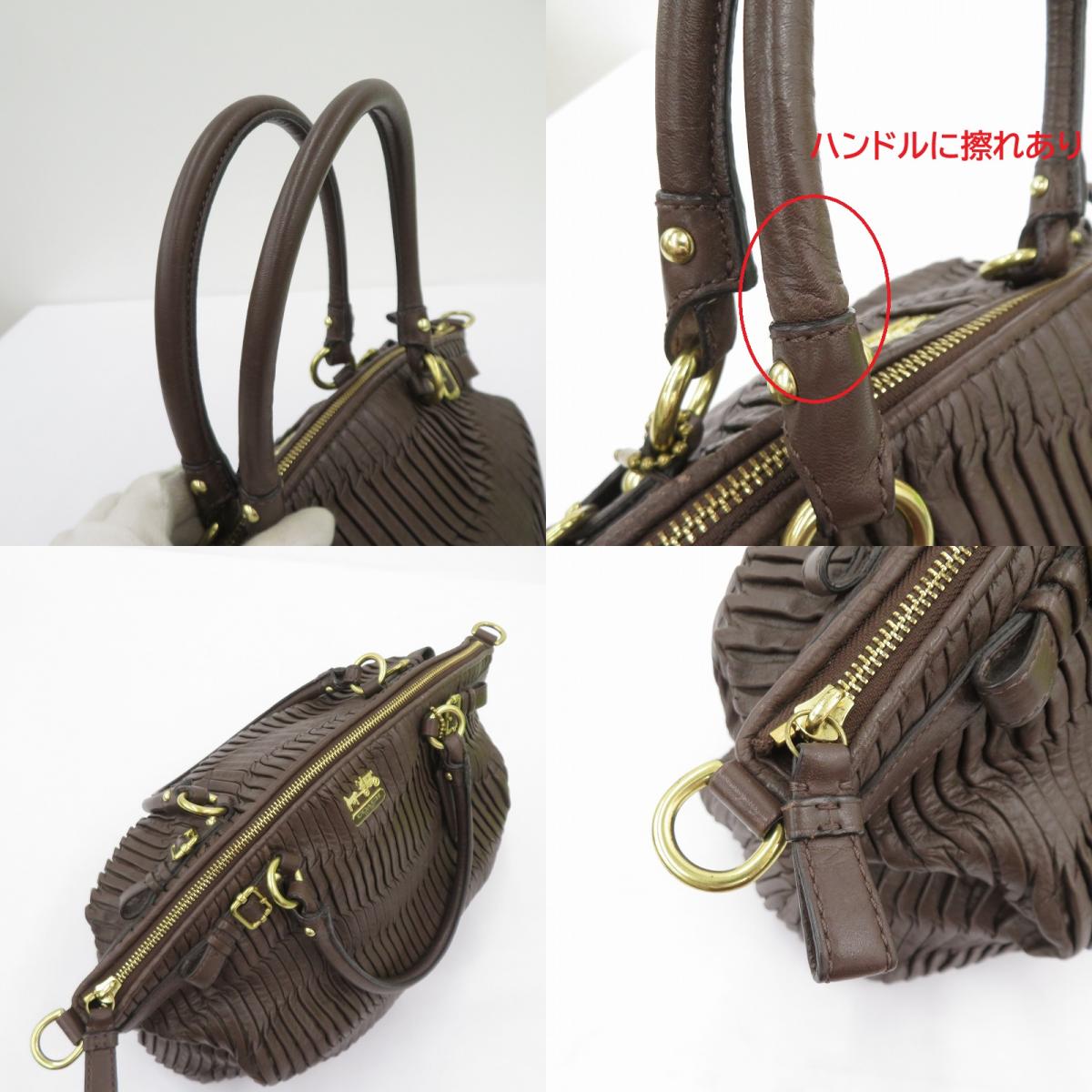 COACH | コーチ マディソン レザー リンジー サッチェル ハンドバッグ G1282-18643 ブラウン【瀬戸大橋店】