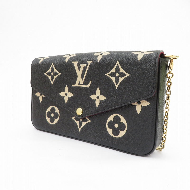 LOUIS VUITTON | ルイ・ヴィトン ポシェット・フェリシー バイカラー モノグラム アンプラント ショルダーバッグ M80482 ブラック【瀬戸大橋店】