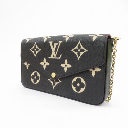 LOUIS VUITTON | ルイ・ヴィトン ポシェット・フェリシー バイカラー モノグラム アンプラント ショルダーバッグ M80482 ブラック【瀬戸大橋店】
