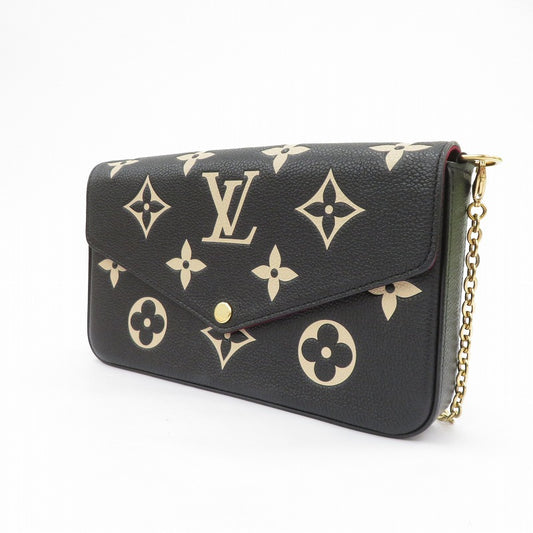 LOUIS VUITTON | ルイ・ヴィトン ポシェット・フェリシー バイカラー モノグラム アンプラント ショルダーバッグ M80482 ブラック【瀬戸大橋店】