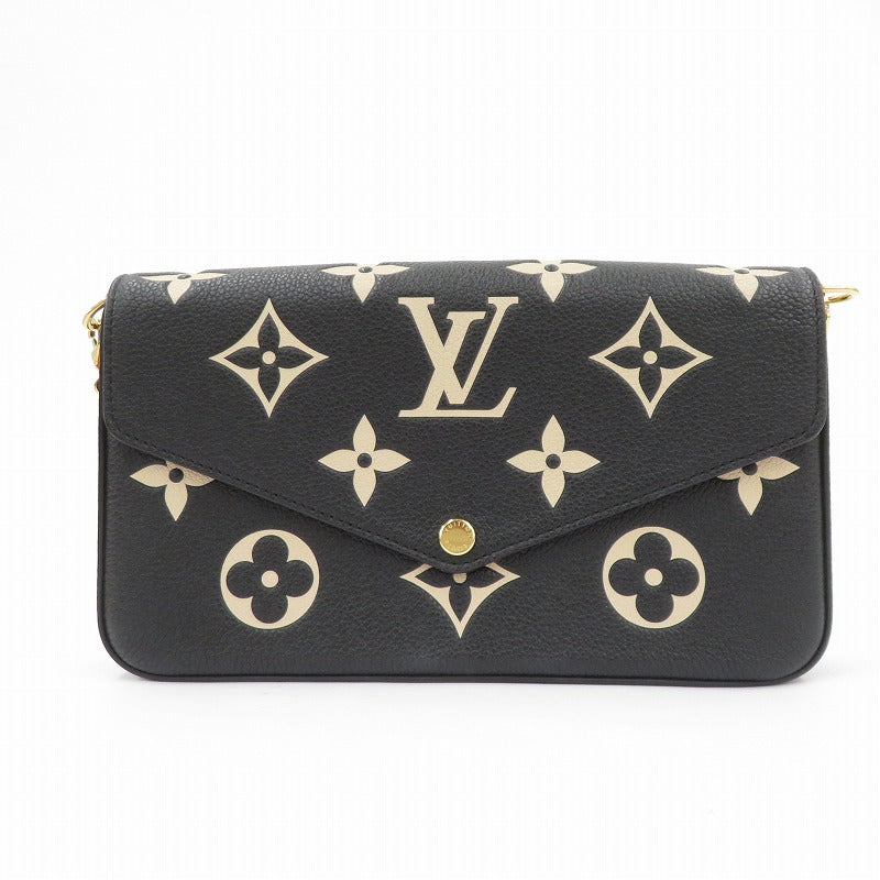 LOUIS VUITTON | ルイ・ヴィトン ポシェット・フェリシー バイカラー モノグラム アンプラント ショルダーバッグ M80482 ブラック【瀬戸大橋店】
