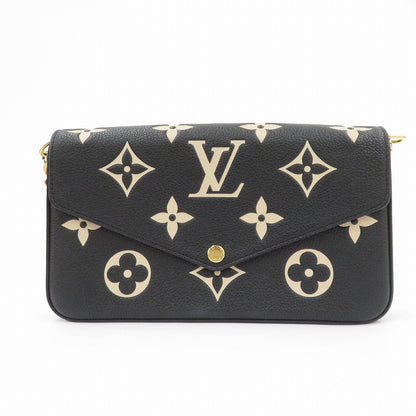 LOUIS VUITTON | ルイ・ヴィトン ポシェット・フェリシー バイカラー モノグラム アンプラント ショルダーバッグ M80482 ブラック【瀬戸大橋店】