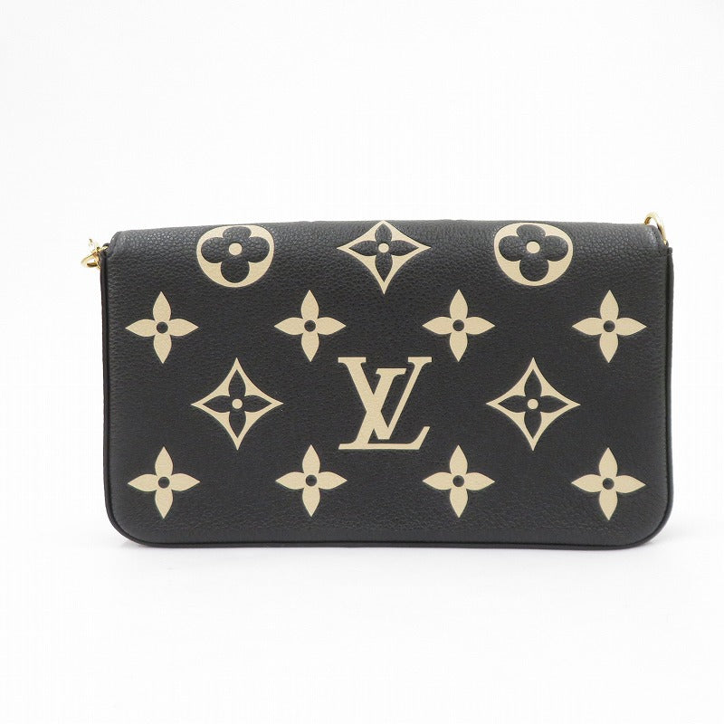 LOUIS VUITTON | ルイ・ヴィトン ポシェット・フェリシー バイカラー モノグラム アンプラント ショルダーバッグ M80482 ブラック【瀬戸大橋店】