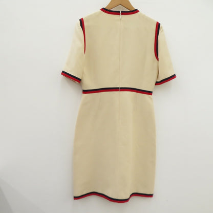 GUCCI | グッチ インターロッキングG パールボタン ワンピース ドレス 475850 ZHN88 アイボリー サイズ：44【瀬戸大橋店】
