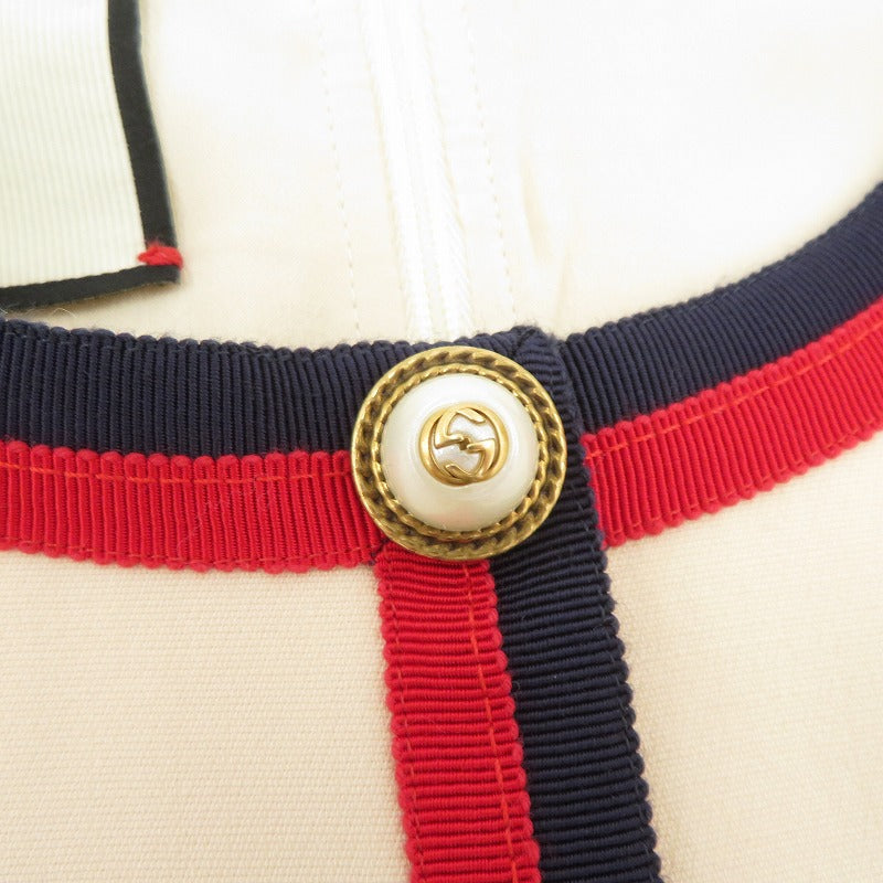 GUCCI | グッチ インターロッキングG パールボタン ワンピース ドレス 475850 ZHN88 アイボリー サイズ：44【瀬戸大橋店】