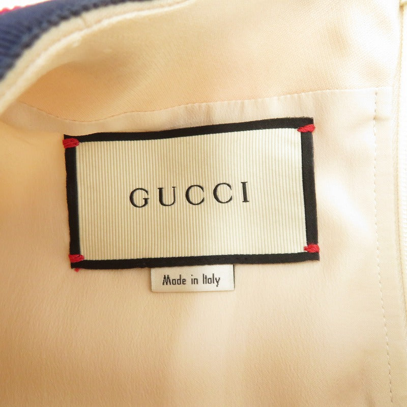 GUCCI | グッチ インターロッキングG パールボタン ワンピース ドレス 475850 ZHN88 アイボリー サイズ：44【瀬戸大橋店】
