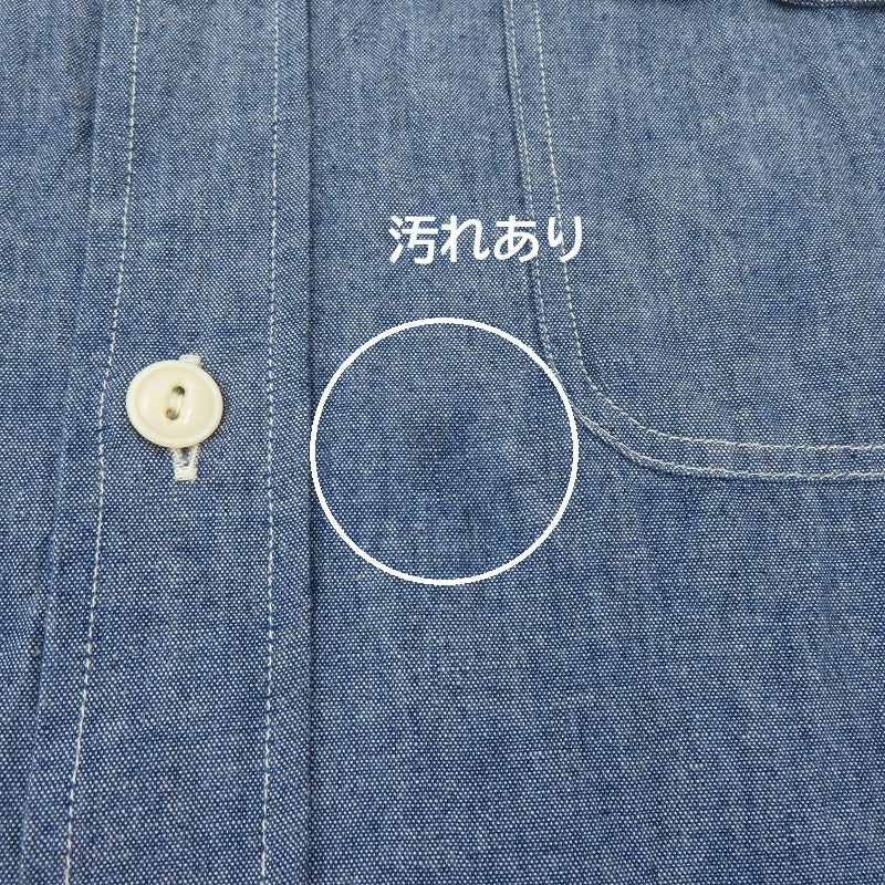 SUGAR CANE | シュガーケーン BLUE CHAMBRAY WORK SHIRT 長袖シャツ SC27850 ブルー サイズ：S【瀬戸大橋店】