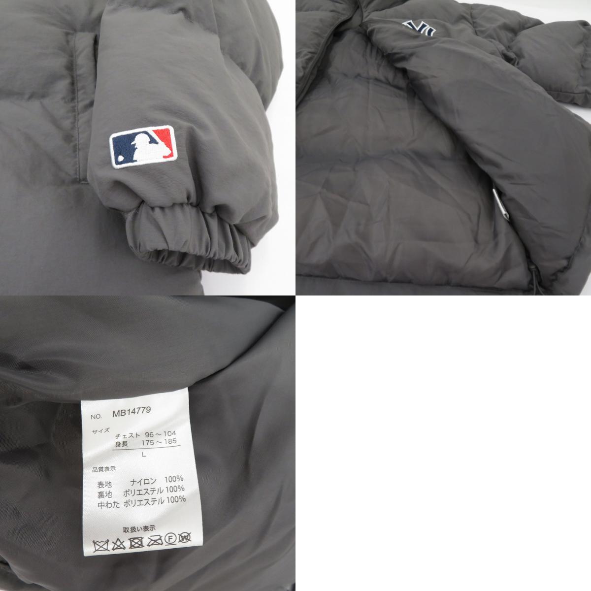 GENUINE MERCHANDISE ニューヨークヤンキース 中綿ジャケット MB14779 グレー サイズ：L【瀬戸大橋店】