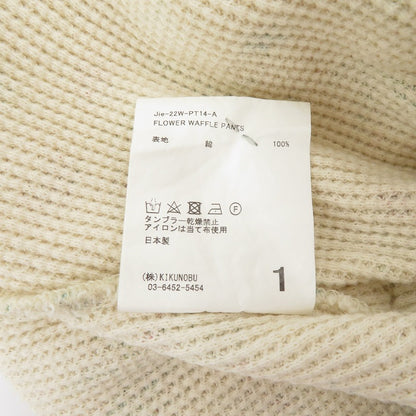 Jieda | ジエダ FLOWER WAFFLE PANTS 花柄 パンツ JIE-22W-PT14-A ベージュ サイズ：1【瀬戸大橋店】