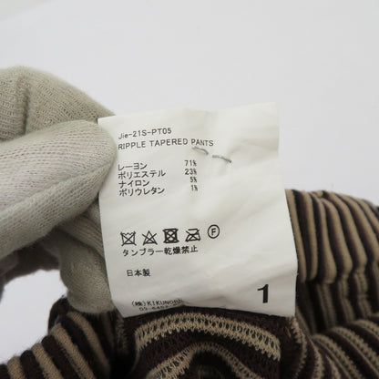 Jieda | ジエダ RIPPLE TAPERED PANTS パンツ JIE-21S-PT05 ブラウン サイズ：1【瀬戸大橋店】