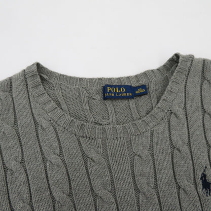 POLO RALPH LAUREN | ポロ・ラルフローレン ケーブル編み ニット グレー サイズ：XS【瀬戸大橋店】