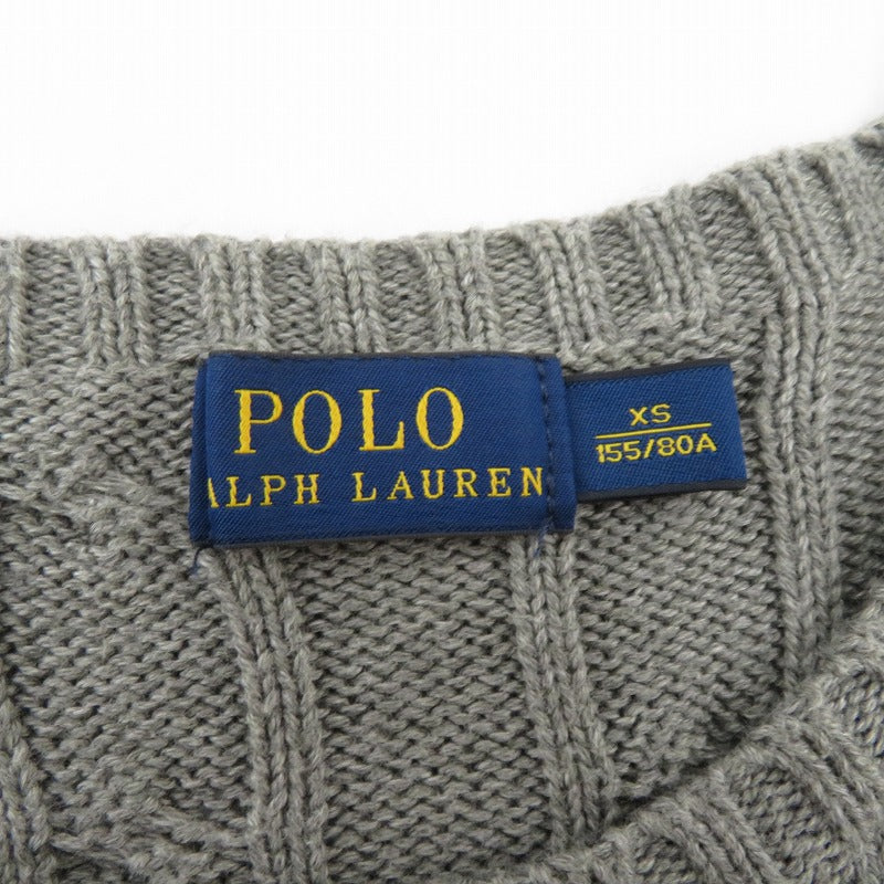 POLO RALPH LAUREN | ポロ・ラルフローレン ケーブル編み ニット グレー サイズ：XS【瀬戸大橋店】