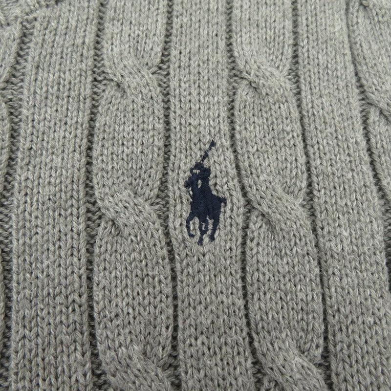 POLO RALPH LAUREN | ポロ・ラルフローレン ケーブル編み ニット グレー サイズ：XS【瀬戸大橋店】