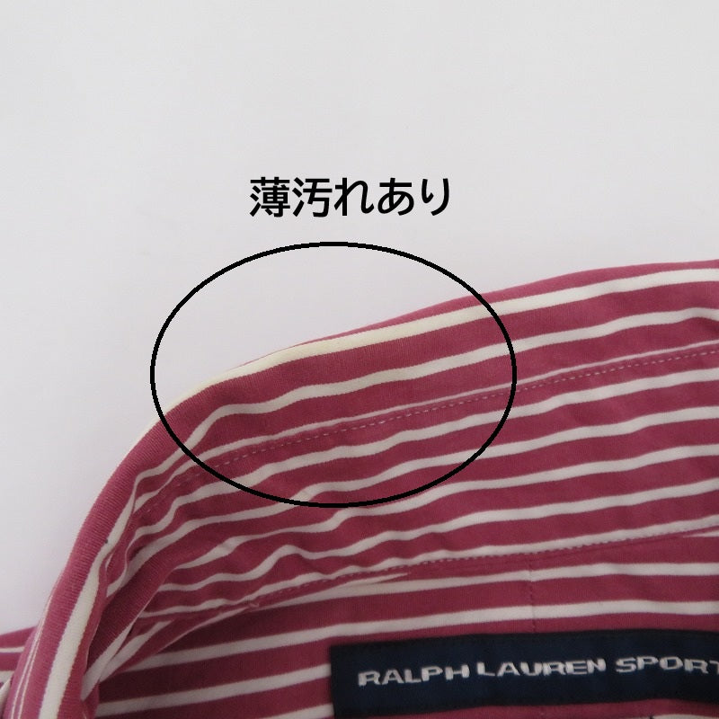 RALPH LAUREN | ラルフローレン ストライプ柄 長袖シャツ サイズ：155/84A ピンク【瀬戸大橋店】