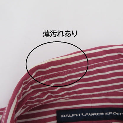 RALPH LAUREN | ラルフローレン ストライプ柄 長袖シャツ サイズ：155/84A ピンク【瀬戸大橋店】