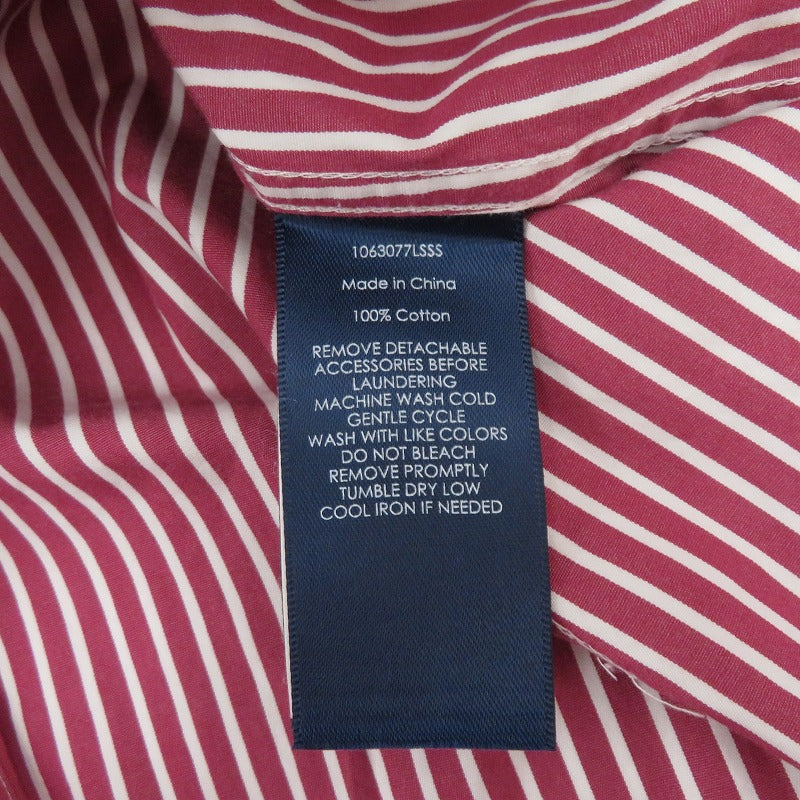 RALPH LAUREN | ラルフローレン ストライプ柄 長袖シャツ サイズ：155/84A ピンク【瀬戸大橋店】