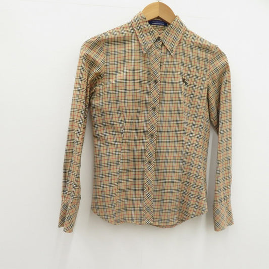 BURBERRY BLUE LABEL | バーバリーブルーレーベル チェック柄 長袖シャツ ベージュ サイズ：38【瀬戸大橋店】