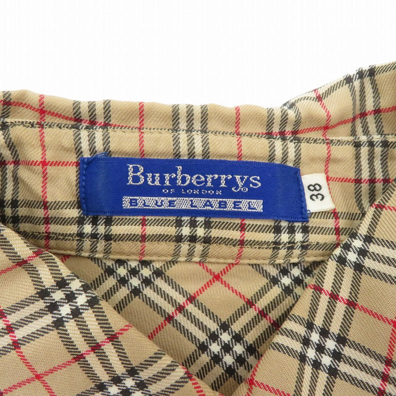 BURBERRY BLUE LABEL | バーバリーブルーレーベル チェック柄 長袖シャツ ベージュ サイズ：38【瀬戸大橋店】