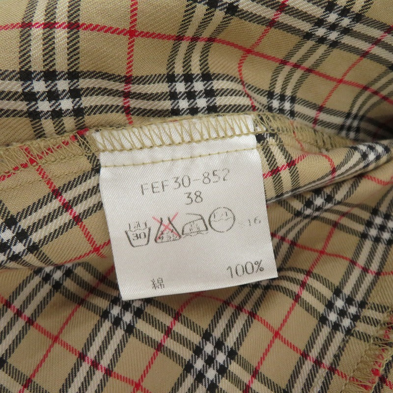 BURBERRY BLUE LABEL | バーバリーブルーレーベル チェック柄 長袖シャツ ベージュ サイズ：38【瀬戸大橋店】