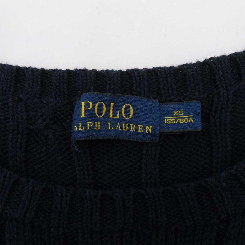 POLO RALPH LAUREN | ポロ・ラルフローレン ケーブル編み ニット ネイビー サイズ：XS【瀬戸大橋店】