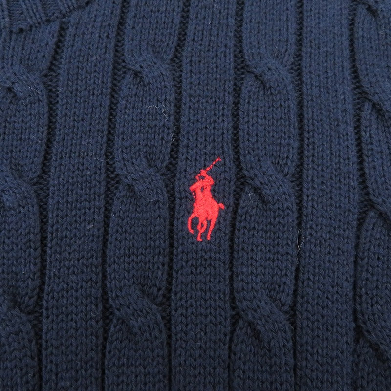 POLO RALPH LAUREN | ポロ・ラルフローレン ケーブル編み ニット ネイビー サイズ：XS【瀬戸大橋店】