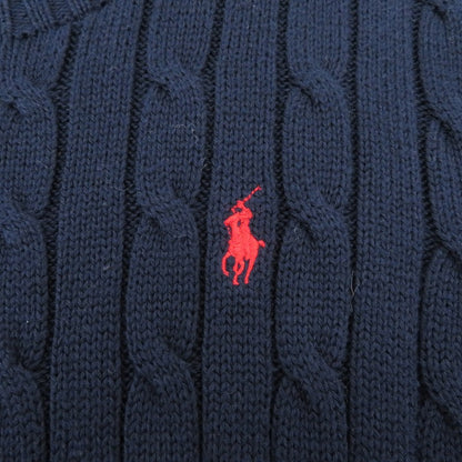POLO RALPH LAUREN | ポロ・ラルフローレン ケーブル編み ニット ネイビー サイズ：XS【瀬戸大橋店】