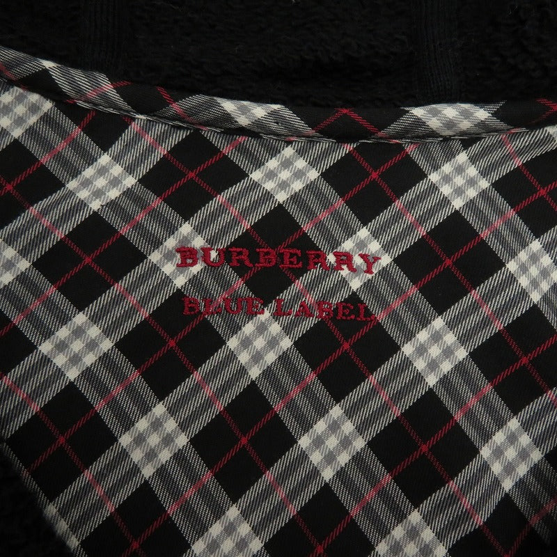 BURBERRY BLUE LABEL | バーバリーブルーレーベル ダブルフェイスフーテッドコート パーカー ブラック サイズ：38【瀬戸大橋店】
