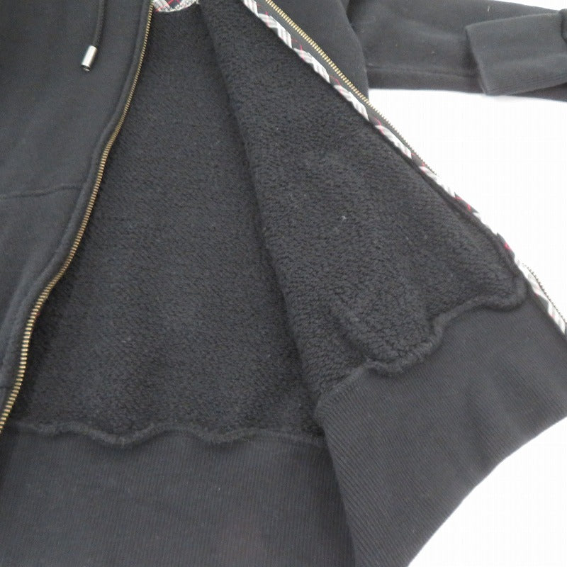 BURBERRY BLUE LABEL | バーバリーブルーレーベル ダブルフェイスフーテッドコート パーカー ブラック サイズ：38【瀬戸大橋店】