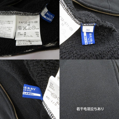 BURBERRY BLUE LABEL | バーバリーブルーレーベル ダブルフェイスフーテッドコート パーカー ブラック サイズ：38【瀬戸大橋店】