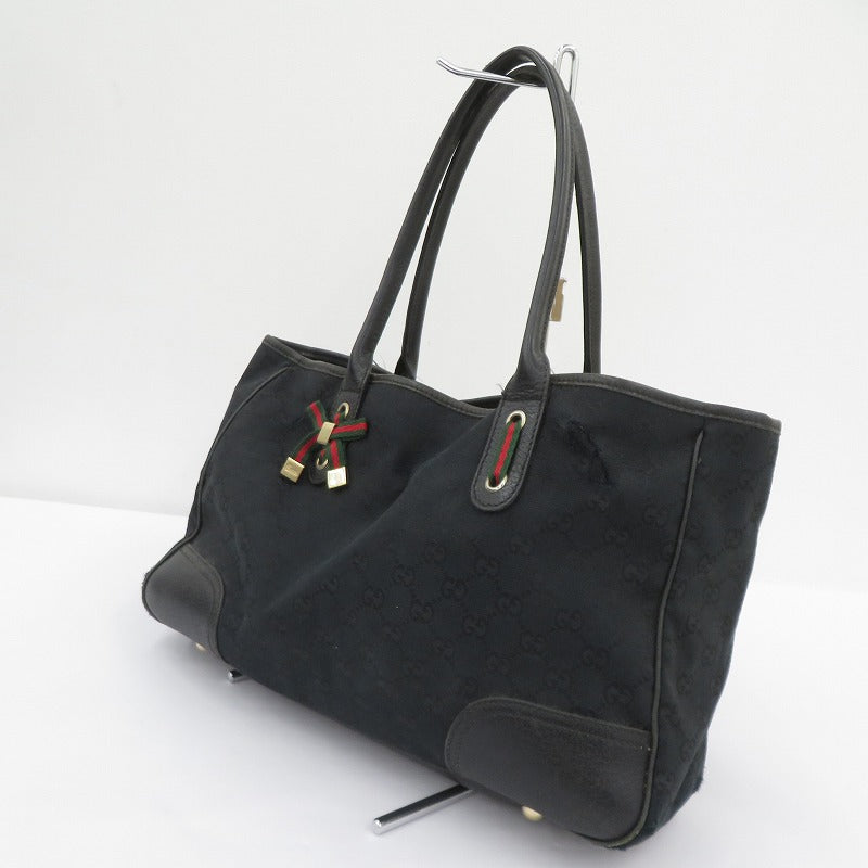 GUCCI | グッチ GGキャンバス　プリンシー トートバッグ 163805・2123 ブラック【瀬戸大橋店】