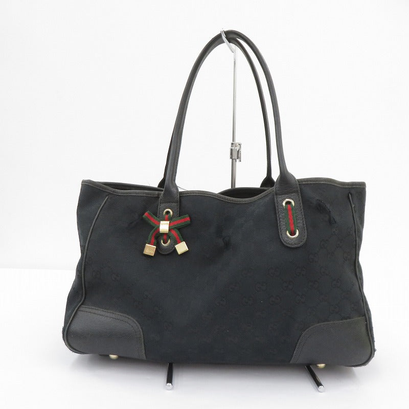 GUCCI | グッチ GGキャンバス　プリンシー トートバッグ 163805・2123 ブラック【瀬戸大橋店】