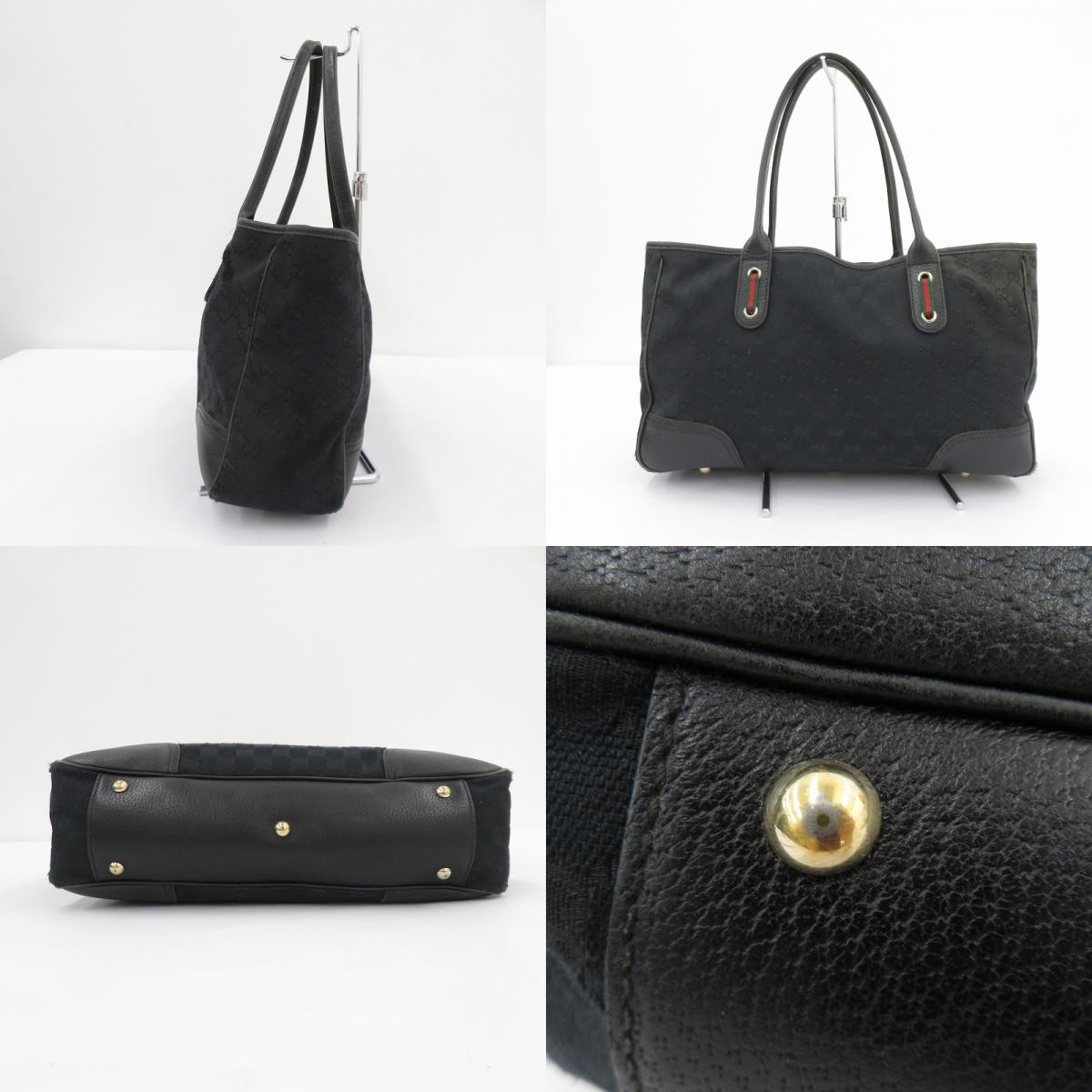 GUCCI | グッチ GGキャンバス　プリンシー トートバッグ 163805・2123 ブラック【瀬戸大橋店】