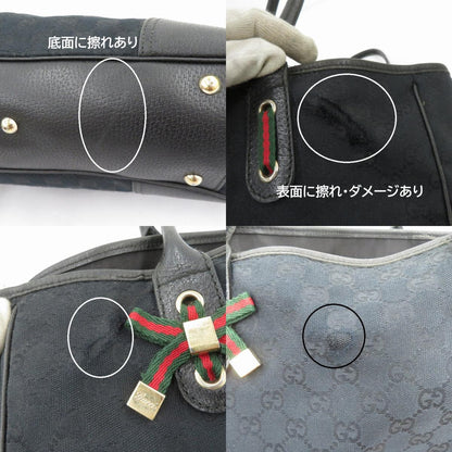 GUCCI | グッチ GGキャンバス　プリンシー トートバッグ 163805・2123 ブラック【瀬戸大橋店】