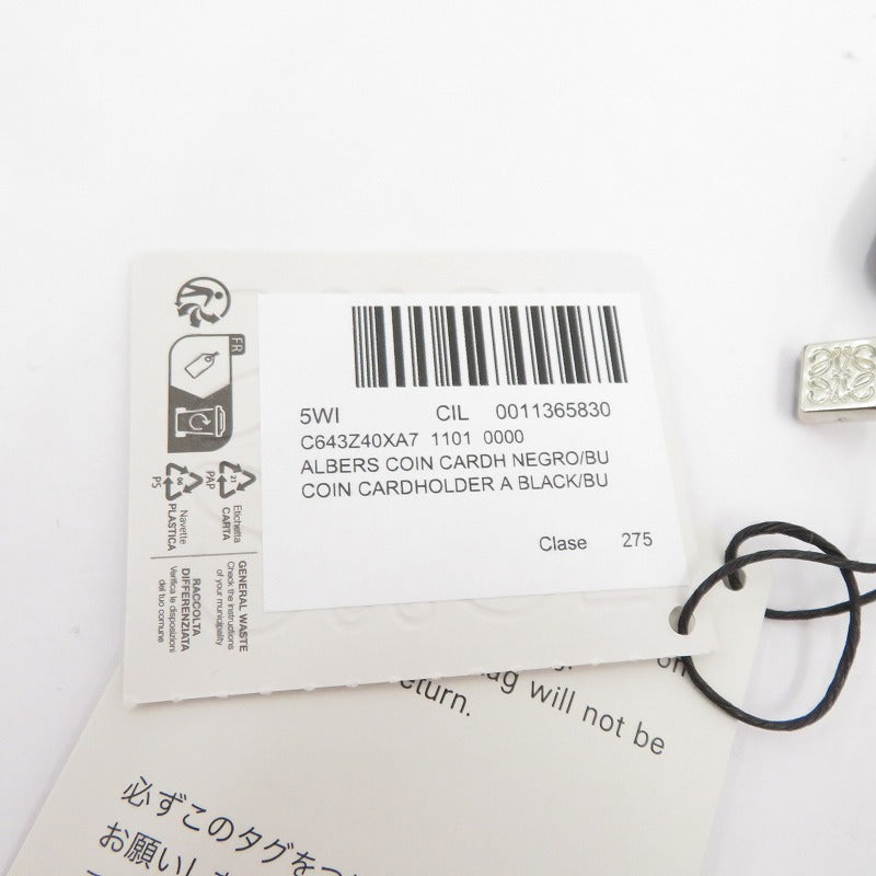 LOEWE | ロエベ ×アルバース コイン カード ホルダー フラグメントケース コインケース C643Z40XA7 ブラック【瀬戸大橋店】
