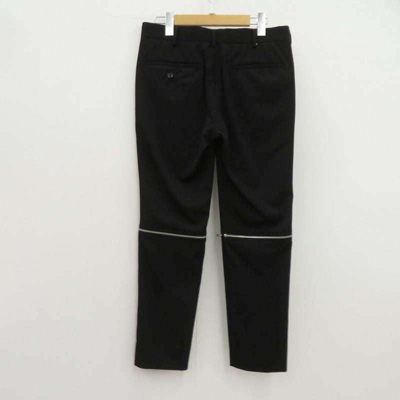 COMME des GARCONS HOMME PLUS | コムデギャルソンオムプリュス ZIP LEG WOOL TROUSER トラウザーパンツ パンツ PD-P028 ブラック サイズ：XS【瀬戸大橋店】