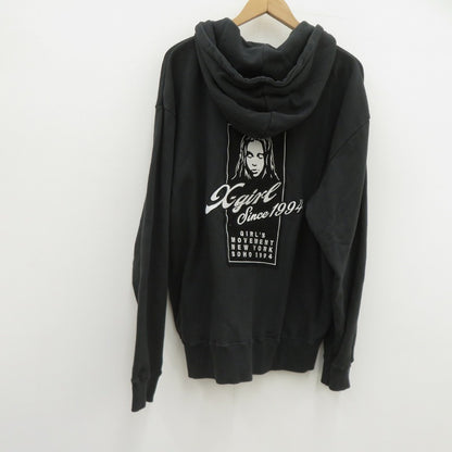 X-girl | エックスガール FACEBOXPATCHZIPUPSWEAT HOODIE パーカー 105253012005 グレー サイズ：M【瀬戸大橋店】