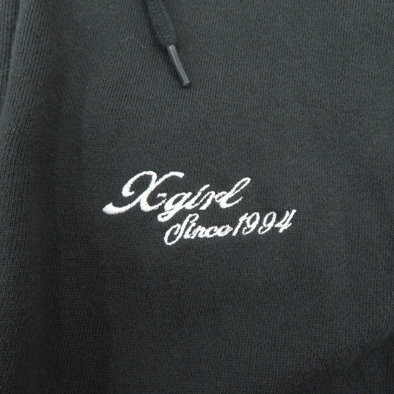 X-girl | エックスガール FACEBOXPATCHZIPUPSWEAT HOODIE パーカー 105253012005 グレー サイズ：M【瀬戸大橋店】