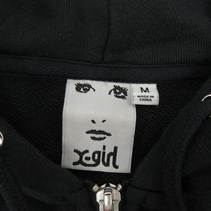 X-girl | エックスガール FACEBOXPATCHZIPUPSWEAT HOODIE パーカー 105253012005 グレー サイズ：M【瀬戸大橋店】
